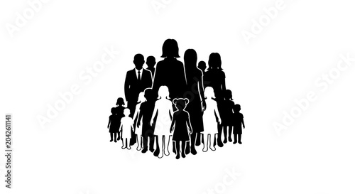 Diverse group of people standing together 1.