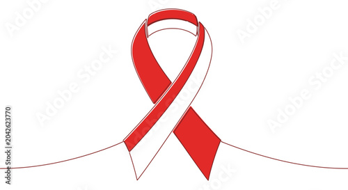 Photos Red Ribbon Awareness Symbol for HIV AIDS Awareness and Support