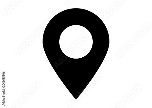 位置情報アイコン　ピン　地図　マップ　目的地　ベクターイラスト