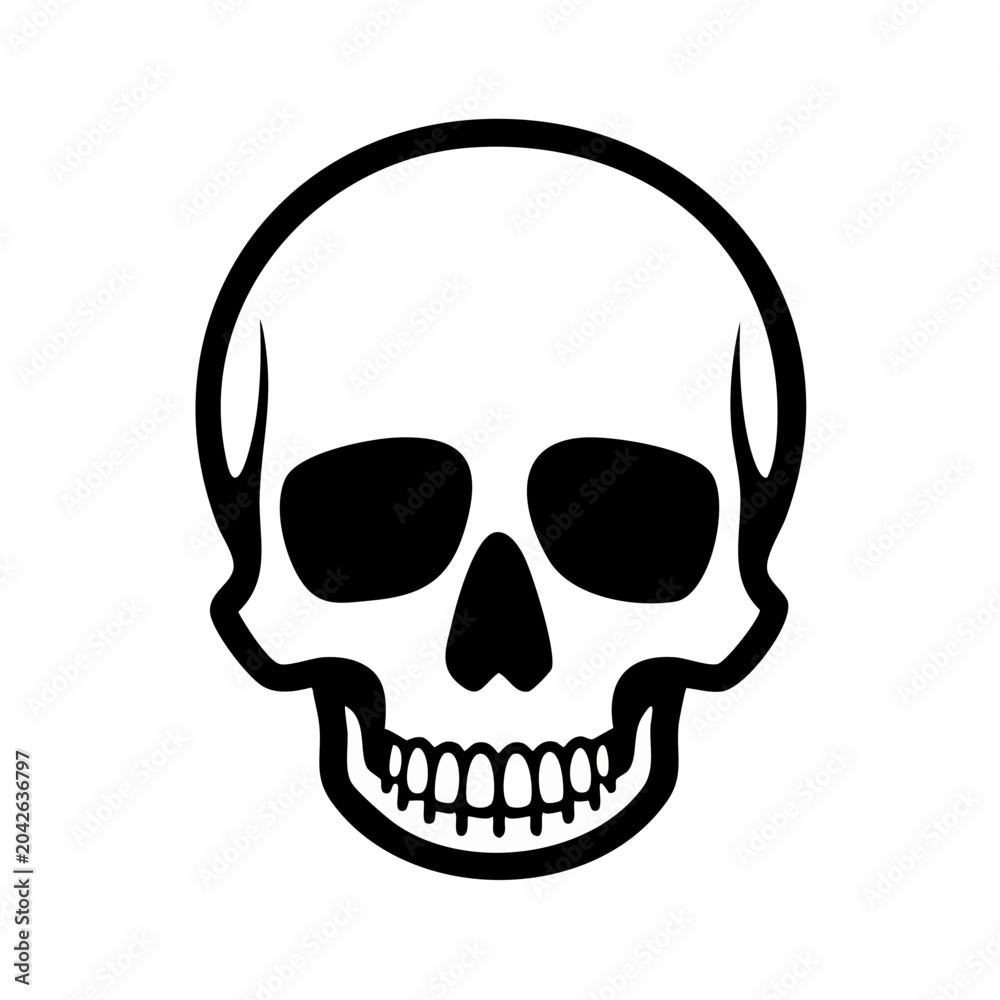 Obraz premium Stylized Skull Icon