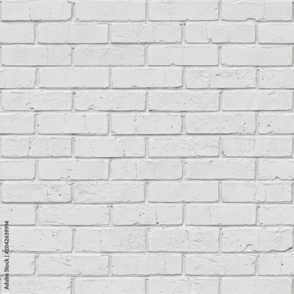 Obraz premium White Painted Brick Wall Texture for Background and Design Elements.