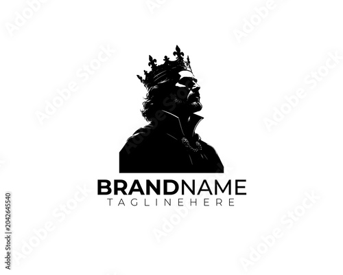 Black and White Imperial King Profile Logo