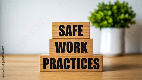 Safe work practices concept promoting workplace safety compliance and occupational risk prevention