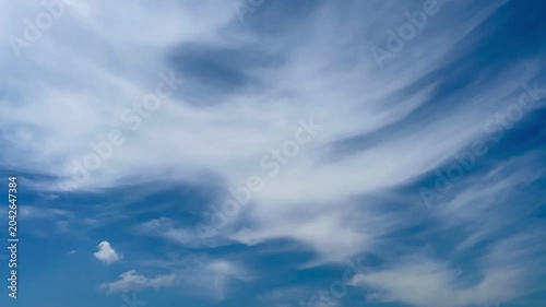 青空と白雲　タイムラプス

