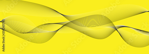 Foto abstract geometric wave line pattern yellow black white