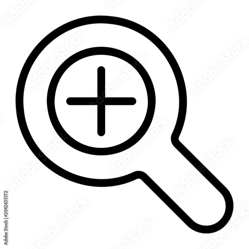 Foto zoom in line icon