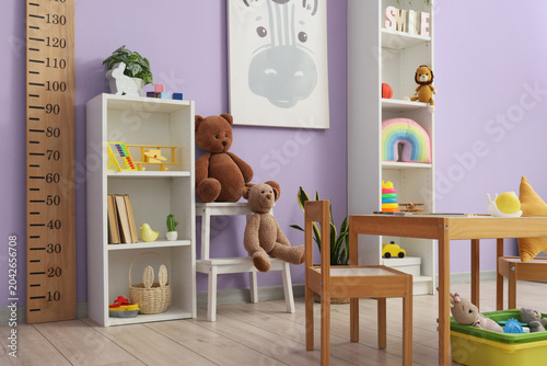 Interior of playroom with t...