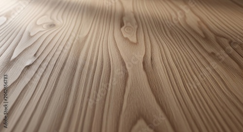 Close up of Light Natural Wood Grain Texture with Wavy Patterns