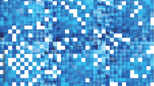 Blue Abstract Mosaic Pixelated Geometric Background Design