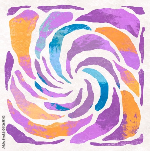 Abstract Spiral Shapes Converging Toward Center Background