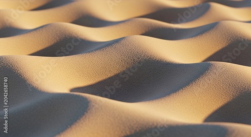 Textured Golden Sand Dunes with Soft Shadows and Warm Light
