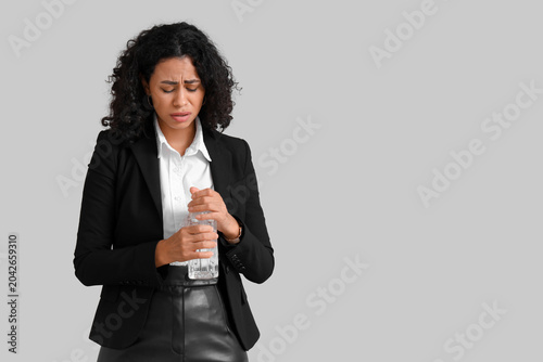 Worried female African-Amer...