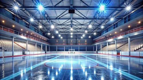 Ice arena or an indoor hockey indoor