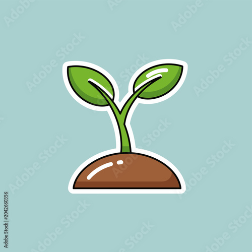 Young Plant Growing From Soil, Green Sprouts