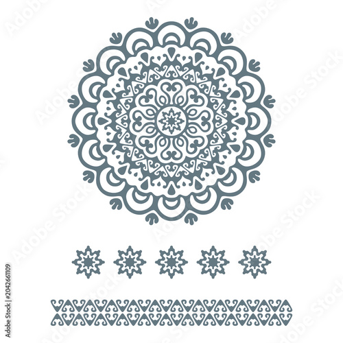 Ornamental Floral Pattern Vector Set