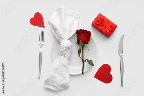Beautiful table setting wit...