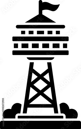 Observation Tower Glyph Icon