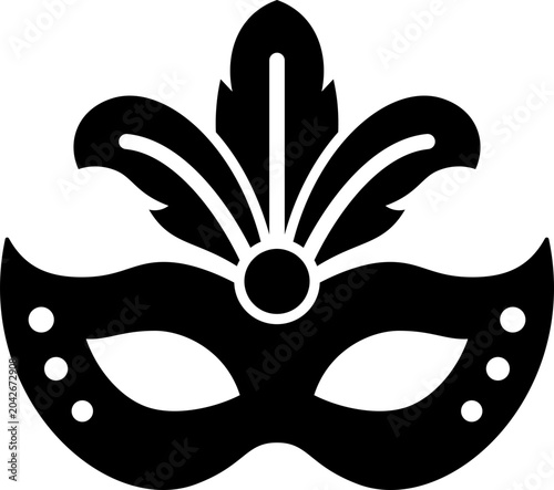 Masquerade Mask Glyph Icon