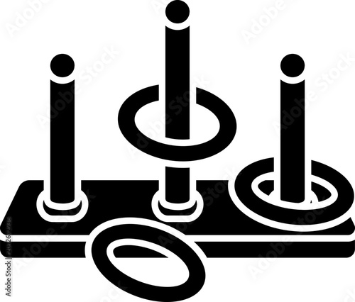 Ring Toss Game Glyph Icon