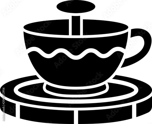 Teacup Ride Glyph Icon
