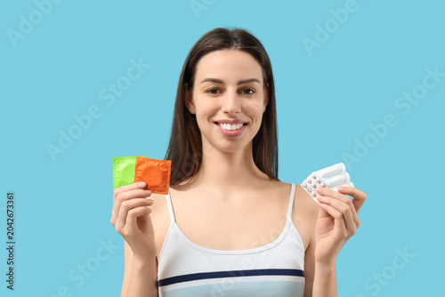 Beautiful young woman with ...