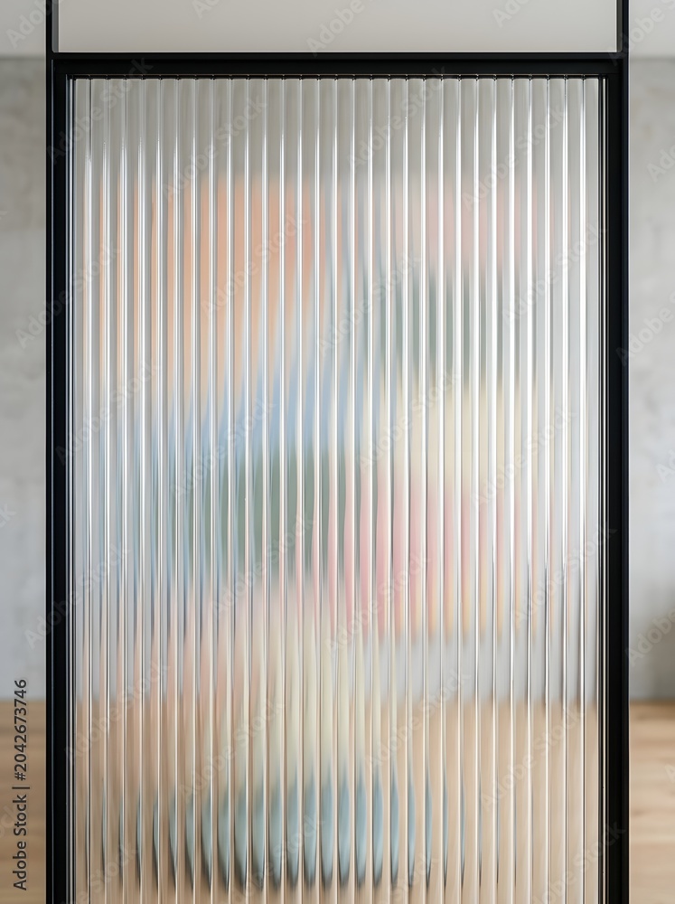 Fototapeta premium Captivating close-up of textured frosted glass creating intriguing light and blurred abstract patterns