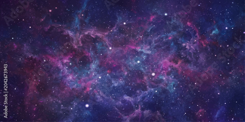 Photos A vibrant and swirling nebula of cosmic dust and gas, illuminated by distant stars, creates a breathtaking celestial spectacle in the vast expanse of the universe