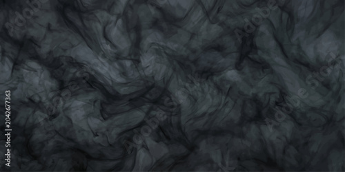 Schilderij op canvas Abstract dark smoky wisps swirl and blend in a moody, atmospheric background, evoking a sense of mystery and depth