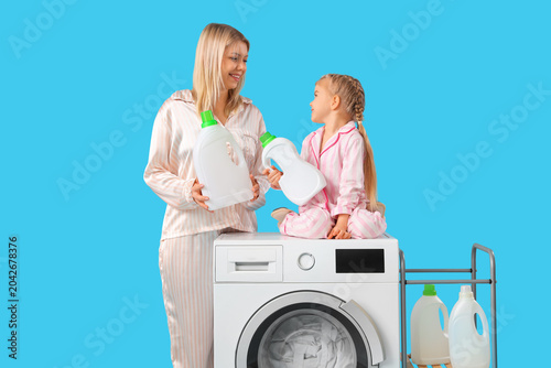 Happy mother and her little...
