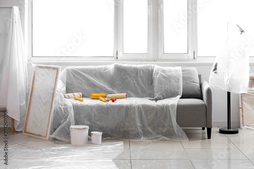 Covered furniture with repa...