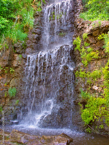 Krape Park Waterfall in Freeport Illinois