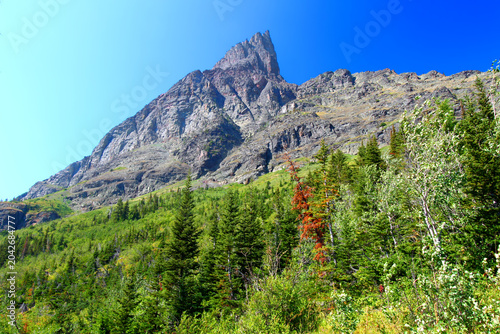 Glacier National Park Mountain Scenery in Montana