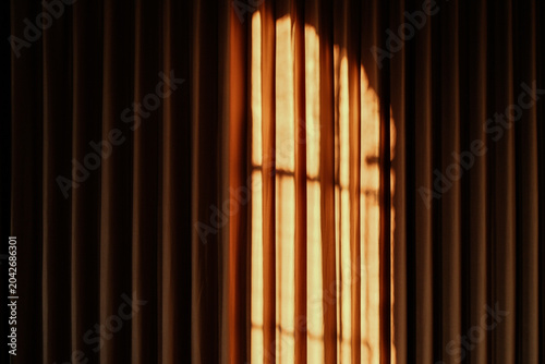 Sunlight Through Curtain Blinds