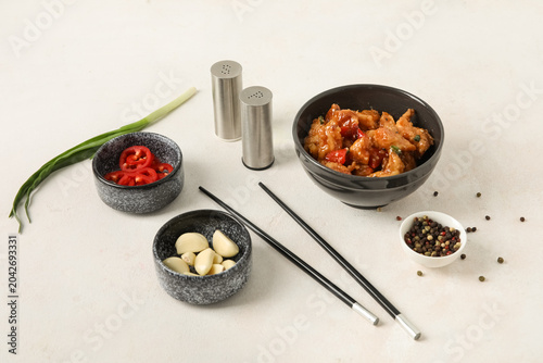 Tasty sweet and sour chicke...
