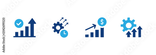 Foto Growth icon set