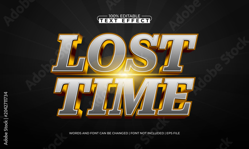 Lost Time Editable Text Effect - Modern Dynamic Typography for Futuristic and Creative Design
