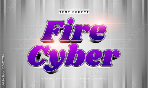 Fire Cyber Editable Text Effect - Powerful Flame Typography for Action and Gaming Design