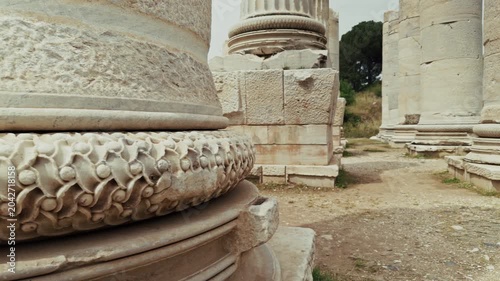 Ancient Ionic Columns Of The Temple Of Artemis In Sardis Salihli
