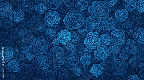 Elegant Blue Roses in Full Bloom, A Captivating Floral Composition