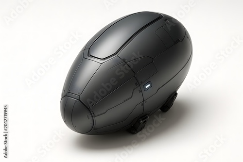 Futuristic Military Payload Capsule Concept – Advanced Aerospace Industrial Design on White Background