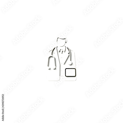 Minimalist outline icon of a doctor with stethoscope and medical folder stethoscope physician healthcare hospital medicine professional specialist clinical diagnostic employment
