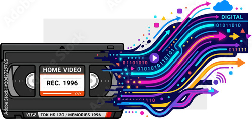 VHS Tape Digital Transformation.