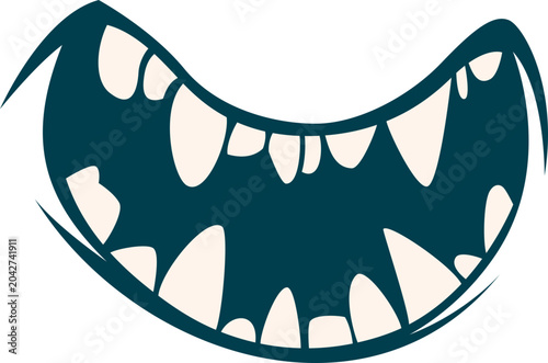 Bild auf Leinwand Monster Mouth Element