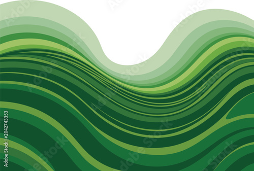 Farm green banner natural landscape vector on white background.