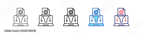 Foto Feature Extraction Icon In 5 Different Styles Set Collection.