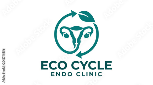 Eco Cycle Endo Clinic logo with uterus and recycling arrows