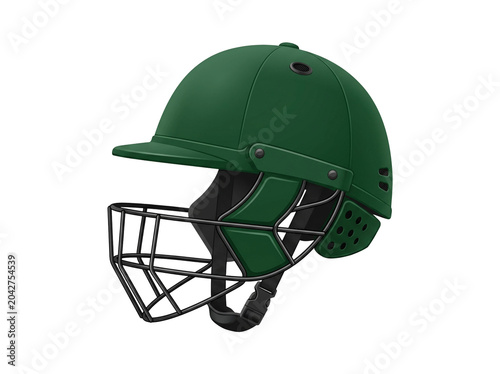 Cricket Helmet with Face Guard Isolated on Transparent Background for Sports Safety