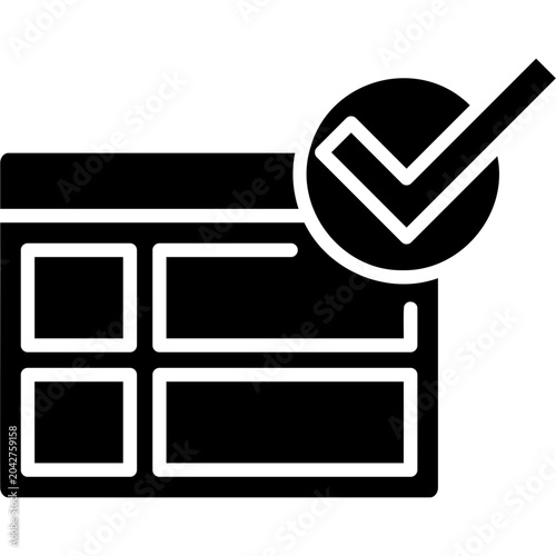 фотографія Solid Fill Verify Icon