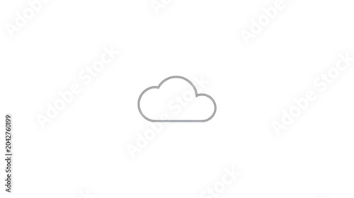 Minimalist Cloud Illustration on White Background for Design and Creativity