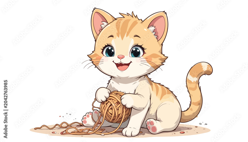 Fototapeta premium illustration of a cat